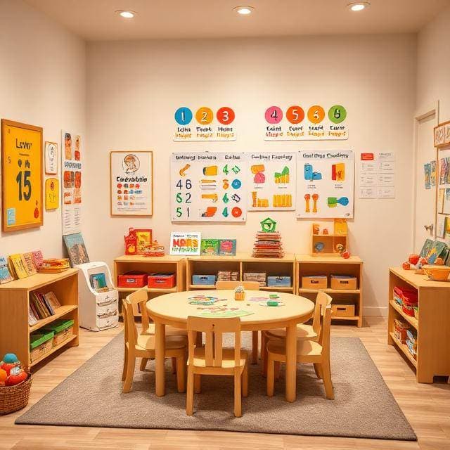 Nursery classroom learning space at Kaizen Preschool